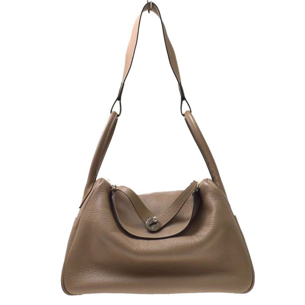 Hermes Lindy Clemence Gray Leather Shoulder Bag Bag
